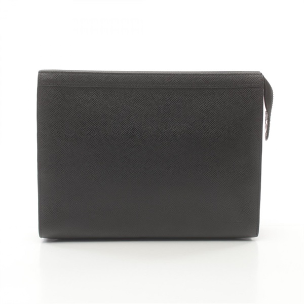LOUIS VUITTON Pochette Voyage MM business bag M30547 Taiga leather Black Used LV