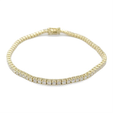 JEWELRY Diamond Bracelet K18 YG Yellow Gold Clear Used Women