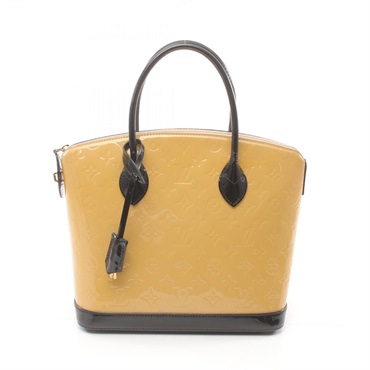 LOUIS VUITTON Lockit PM Handbag M90251 Vernis leather Dune Black Used Women