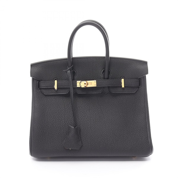 HERMES Birkin 25 Verso Hand bag W 076215CC Togo leather Black GHW