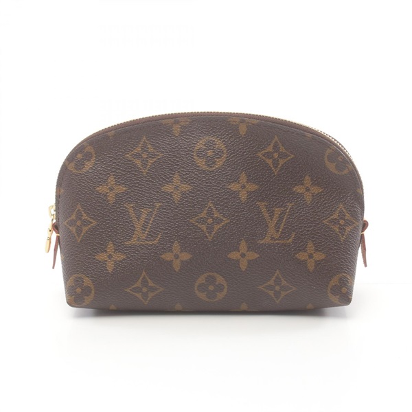 LOUIS VUITTON Pochette Cosmetic Pouch M47515 Monogram canvas leather Brown Used