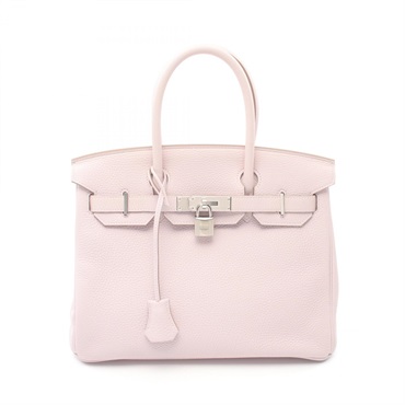 HERMES Birkin 30 Hand bag B 030335CK Taurillon Clemence mauve pale SHW