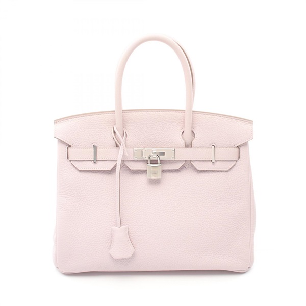 HERMES Birkin 30 Hand bag B 030335CK Taurillon Clemence mauve pale SHW