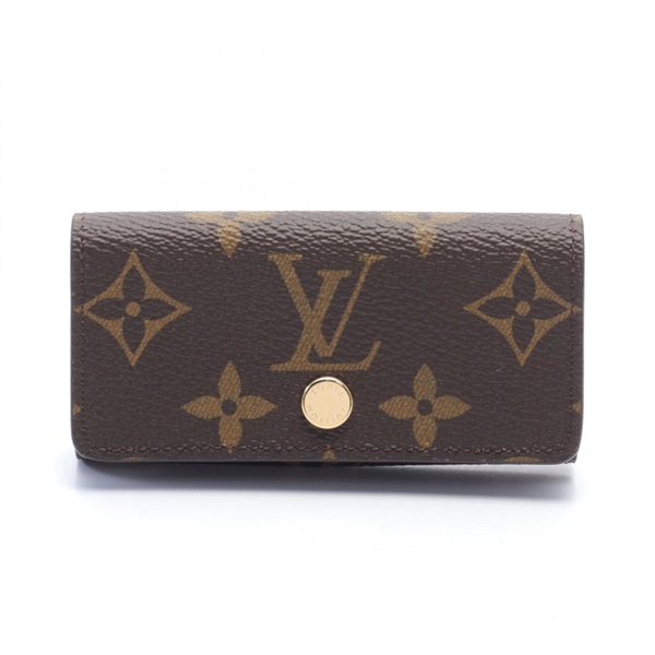 LOUIS VUITTON Multicles 4 Monogram key holder M69517 canvas Brown Used