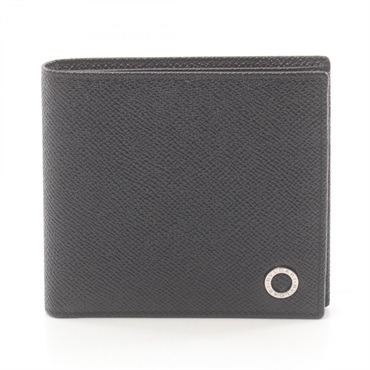 BVLGARI BVLGARI Man wallet Purse 30396 leather Black Used mens