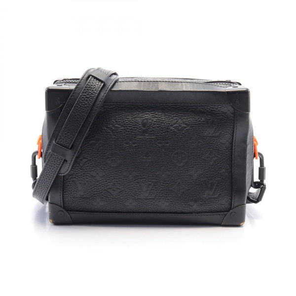 LOUIS VUITTON Soft Trunk Shoulder Bag M53288 Monogram leather Black Used mens LV