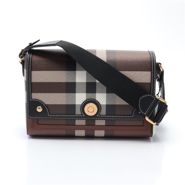 BURBERRY Vintage check Shoulder Bag 8071385 canvas leather Brown Black NEW Women