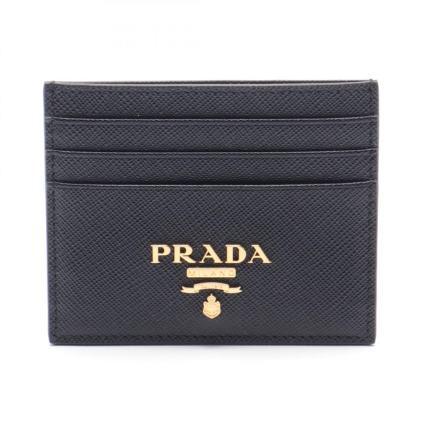 PRADA SAFFIANO PRINT Card Holder 1MC025QWAF0002 Saffiano leather Black NEW Women