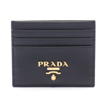 PRADA SAFFIANO PRINT Card Case holder A 1MC025QWAF0002 leather Black women