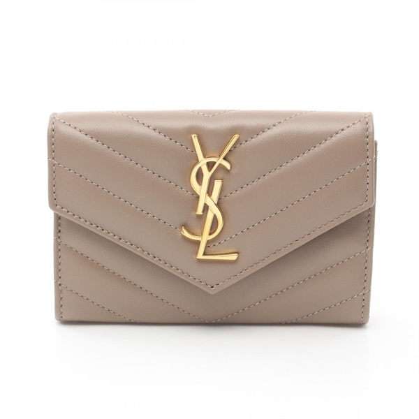 SAINT LAURENT Cassandra Matelasse Small Envelope Card Case 414404AAA441722