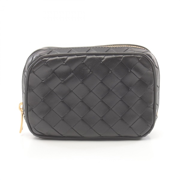 BOTTEGA VENETA Intrecciato Pouch 776873V3IV08425 leather Black NEW Women