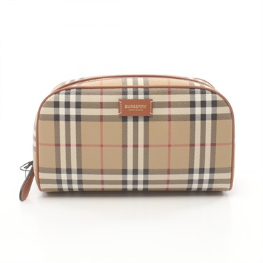 BURBERRY Vintage check Pouch mini bag 8067158 canvas Beige Brown NEW Women