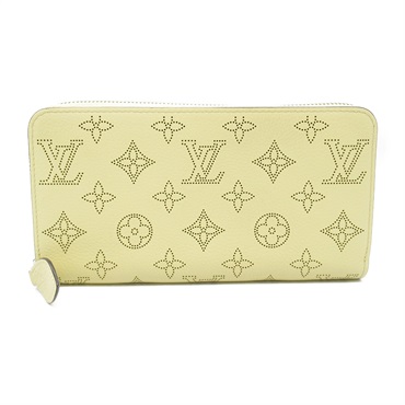 LOUIS VUITTON Zippy long wallet M81515 Mahina leather Yellow banana Used Women