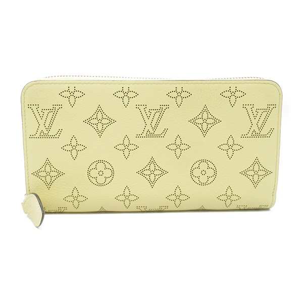 LOUIS VUITTON Zippy long wallet M81515 Mahina leather Yellow banana Used Women
