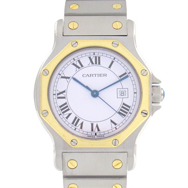 CARTIER Santos Octagon LM Wrist Watch 81037288 Automatic winding K18 (Yellow Gold) Stainless Steel U