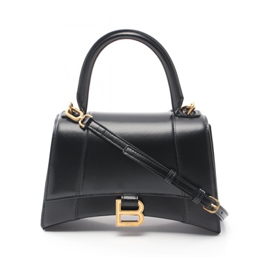 BALENCIAGA Hourglass Small hand shoulder crossbody bag 5935461QJ4M1000 leather
