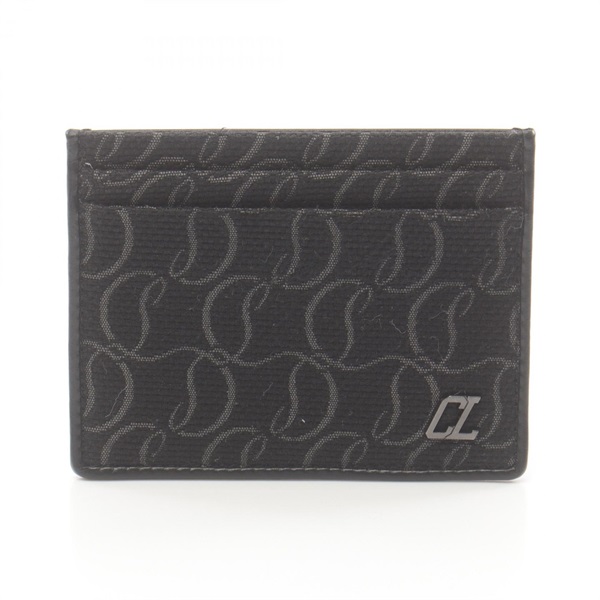 Christian Louboutin Card Holder 1245224B137 canvas leather Black NEW mens