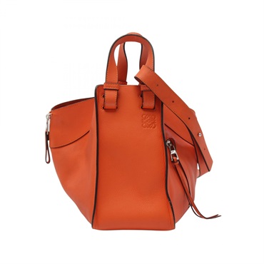 LOEWE HAMMOCK SMALL 2way shoulder Handbag leather Orange Used Women