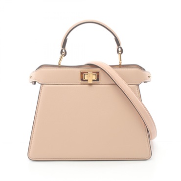 FENDI Peekaboo ISeeU shoulder crossbody Hand bag 8BN335 leather Pink Used