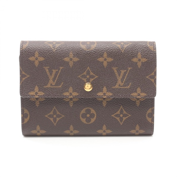 LOUIS VUITTON Porte Tresor Etui Papier wallet M61202 Monogram canvas Used Women