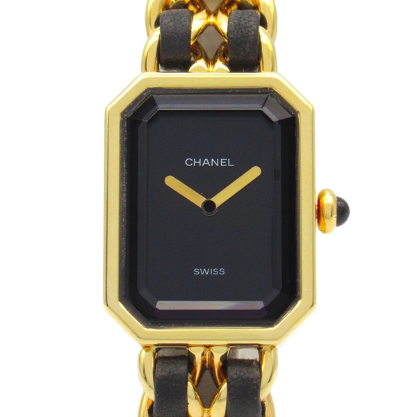 CHANEL Premiere S Wrist Watch H0001 Quartz Gold Plated leather Used Women Coco