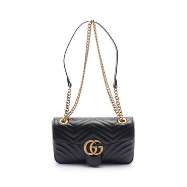 GUCCI GG Marmont Quilting Small Shoulder Bag 443497DTDIT1000 leather Black NEW