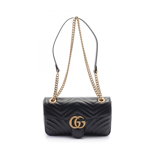 GUCCI GG Marmont Quilting Small Shoulder Bag 443497DTDIT1000 leather Black NEW