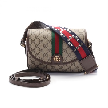GUCCI Ophidia GG Supreme Shoulder Bag 722117FAAX39789 canvas leather Beige 2way