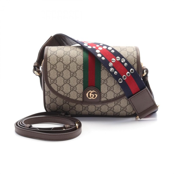 GUCCI Ophidia GG Supreme Shoulder Bag 722117FAAX39789 canvas leather Beige 2way