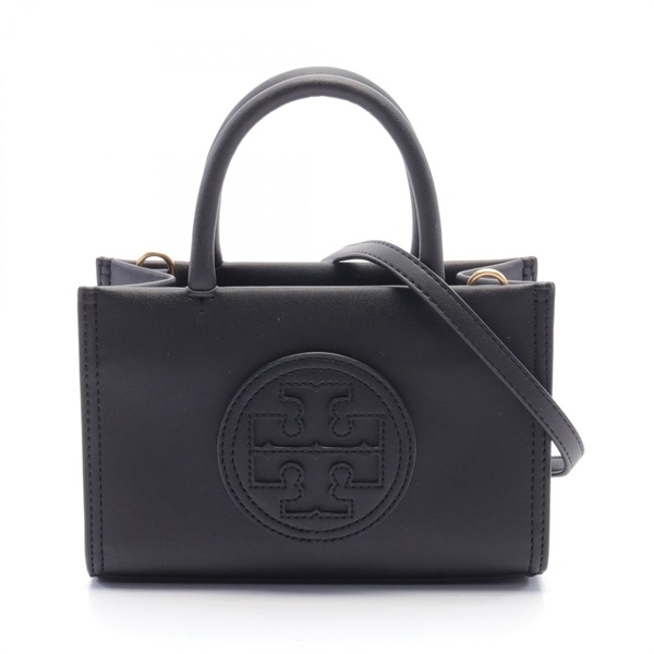 Tory Burch logo mini Shoulder Hand bag 145613001 leather Black NEW Women