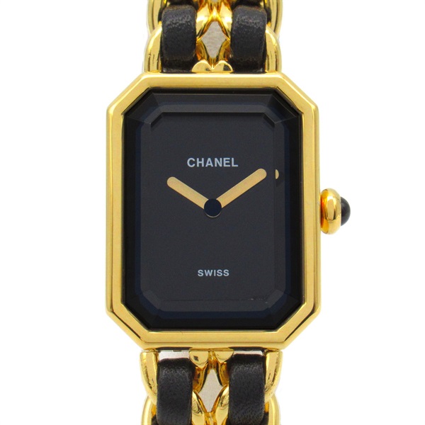 CHANEL CC Premiere L Wrist Watch H0001 Quartz GHW Metal leather Used Women Coco