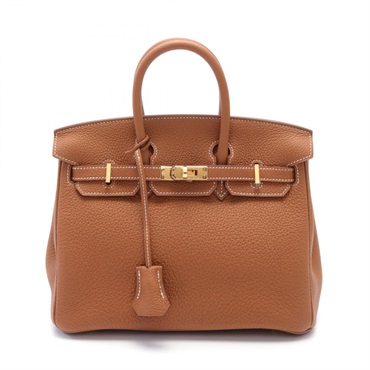 HERMES Birkin 25 Hand bag sac 041344CC Togo leather Gold GHW
