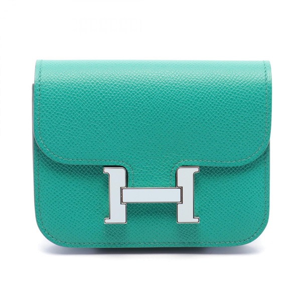 HERMES Constance Slim Menthe Bi-fold wallet Epsom leather Menthe Used Women U