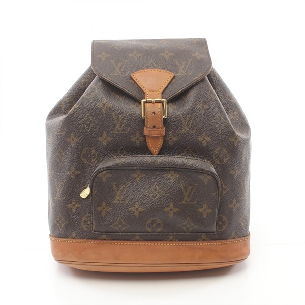 LOUIS VUITTON Montsouris MM Rucksack Backpack M51136 Monogram PVC Used Women LV