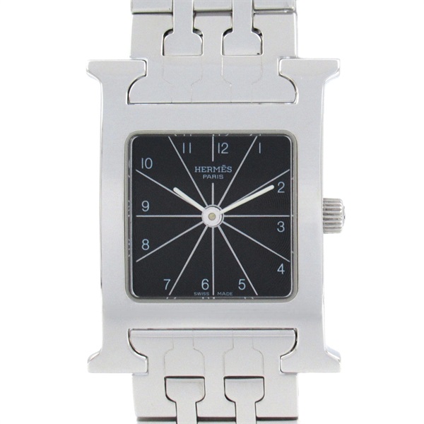 HERMES H watch Wrist Watch HH1.210 Quartz Stainless Steel Used Women