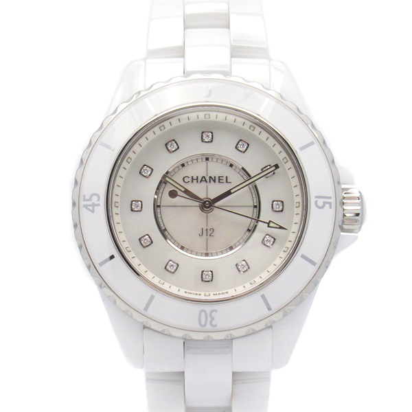 CHANEL J12 12PDiamond Wrist Watch H5704 Quartz ceramic Used Women