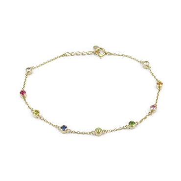 JEWELRY Multi Bracelet 18KYG Yellow Gold Multicolor Used Women