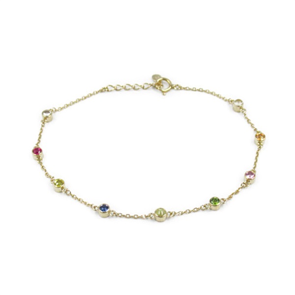 JEWELRY Multi Bracelet 18KYG Yellow Gold Multicolor Used Women