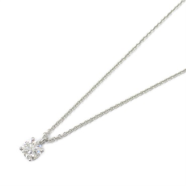 TIFFANY＆CO Solitaire Diamond Necklace Pendant Pt950 Platinum Used women