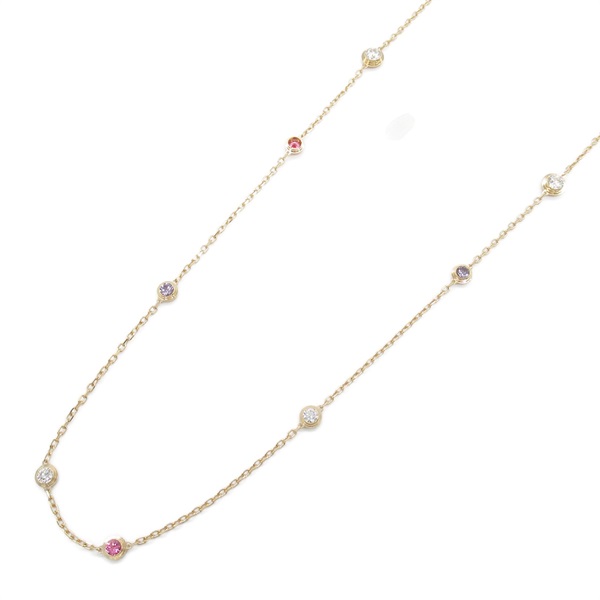 CARTIER Diamant Legend Multicolor Necklace Diamond 18KPG Pink Rose Gold Used