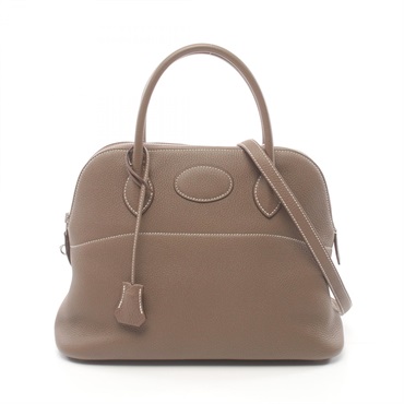 HERMES Bolide31 2way Handbag 073419CK Evercolor leather Etoupe Grey Used Women Y