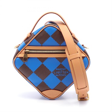 LOUIS VUITTON Chess Messenger crossbody Hand bag N40547 Damier canvas blue brown