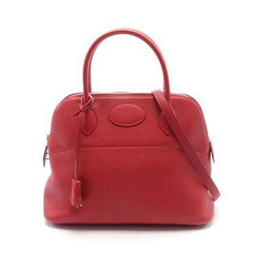 HERMES Bolide 31 Hand shoulder bag T 073419CK Taurillon Clemence Rouge casaque