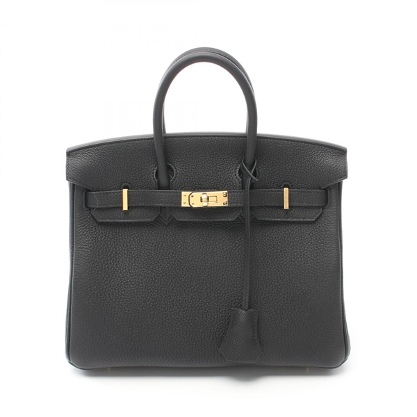 HERMES Birkin 25 Handbag 041344CC Togo leather Black Used Women W GHW