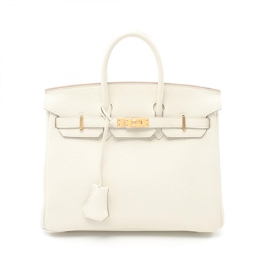 HERMES Birkin 25 Hand bag B 041344CC Togo leather mushroom GHW