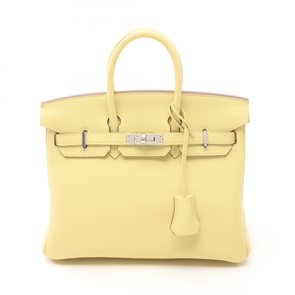 HERMES Birkin 25 Handbag 041344CK Togo leather lemoncello Used Women W SHW