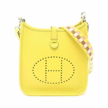 HERMES Evelyne TPM Shoulder Bag Taurillon Clemence Jaune de naples Used Women W
