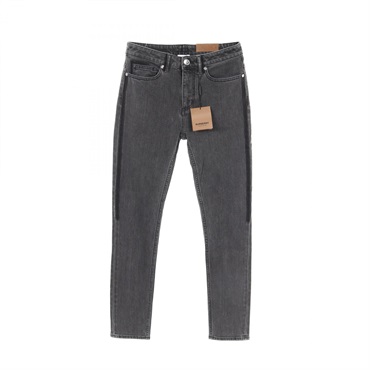 BURBERRY Denim pants Jeans cotton Gray Used Women #W26