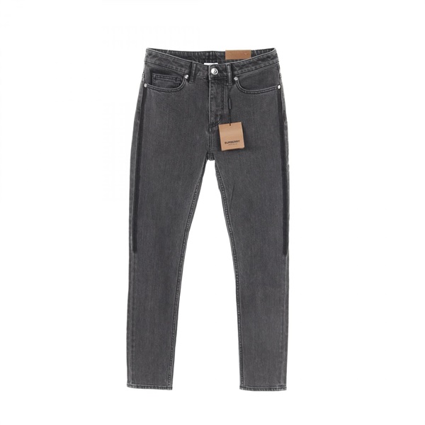 BURBERRY Denim pants Jeans cotton Gray Used Women #W26