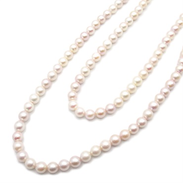JEWELRY Pearl Necklace Silver 925 White Used